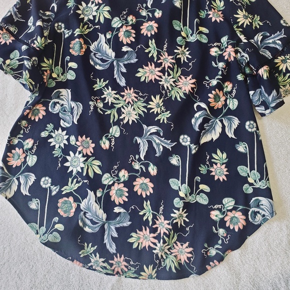 Ann Taylor Navy Blue Blouse - Picture 7 of 8